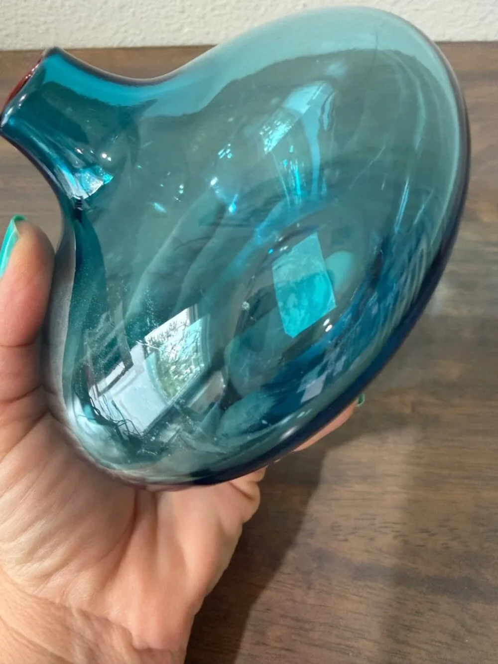IKEA Turquoise Blue Salong Glass Bud Vase